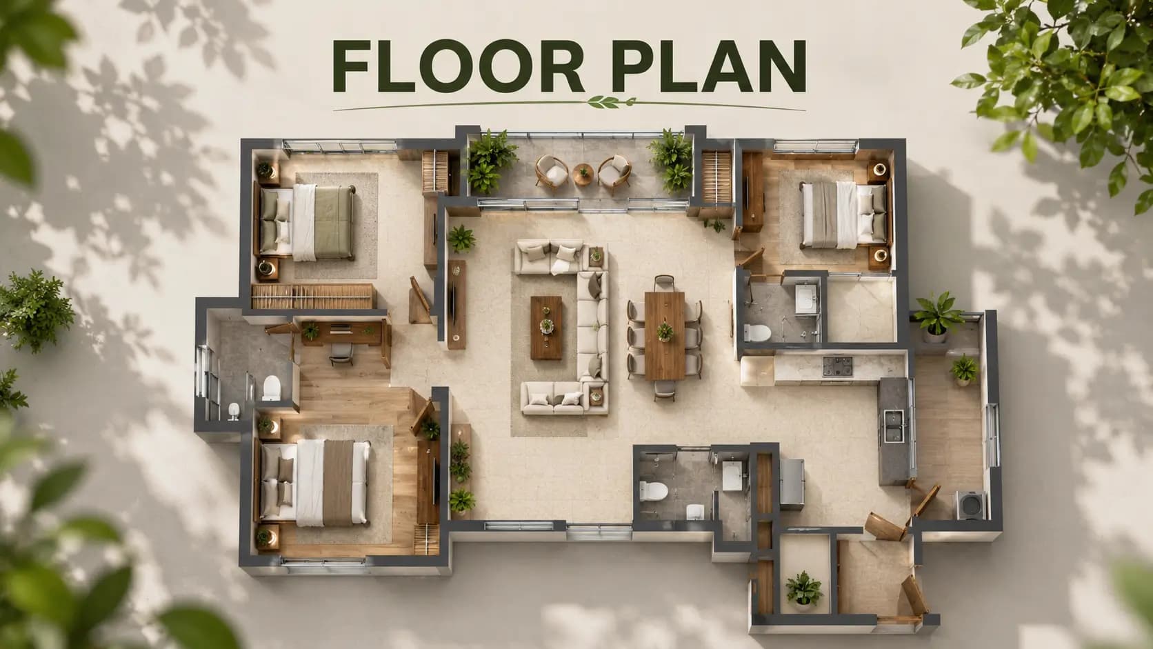MAIA The Seven 4 BHK Floor Plan: Three Bands, One Curated Address